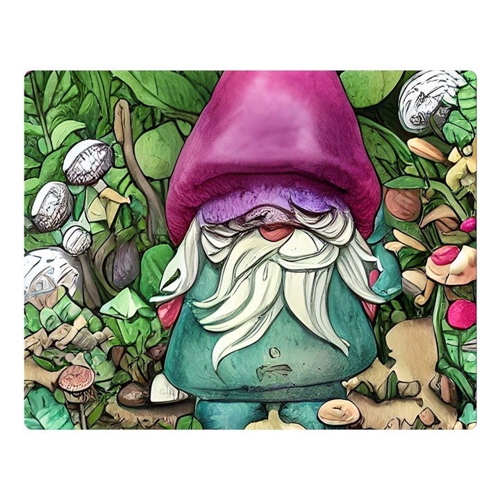 Charm Toadstool Necromancy Magician Conjuration Sorcery Spell Mojo Chanterelle One Side Premium Plush Fleece Blanket (Large)