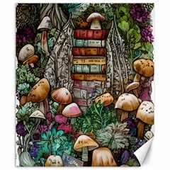 Bewitch Stipe Black Art Incantation Enchant Champignon Shiitake Witchcraft Black Magic Witch Canvas 20  X 24  by GardenOfOphir