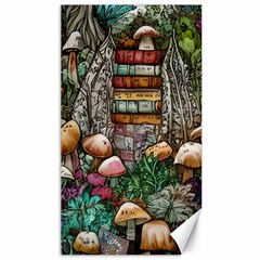 Bewitch Stipe Black Art Incantation Enchant Champignon Shiitake Witchcraft Black Magic Witch Canvas 40  X 72  by GardenOfOphir