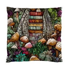 Bewitch Stipe Black Art Incantation Enchant Champignon Shiitake Witchcraft Black Magic Witch Standard Cushion Case (one Side)