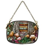 Bewitch Stipe Black Art Incantation Enchant Champignon Shiitake Witchcraft Black Magic Witch Chain Purse (Two Sides) Front