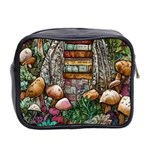 Bewitch Stipe Black Art Incantation Enchant Champignon Shiitake Witchcraft Black Magic Witch Mini Toiletries Bag (Two Sides) Back