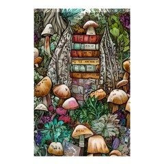 Bewitch Stipe Black Art Incantation Enchant Champignon Shiitake Witchcraft Black Magic Witch Shower Curtain 48  X 72  (small)  by GardenOfOphir