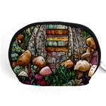 Bewitch Stipe Black Art Incantation Enchant Champignon Shiitake Witchcraft Black Magic Witch Accessory Pouch (Medium) Front