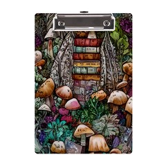 Bewitch Stipe Black Art Incantation Enchant Champignon Shiitake Witchcraft Black Magic Witch A5 Acrylic Clipboard