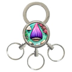 Veil Presto Psilocybin Superstition Agaric Trick Button Mushroom Sciopticon Diablerie Voodoo Fairy 3-ring Key Chain by GardenOfOphir