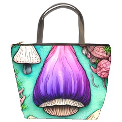 Veil Presto Psilocybin Superstition Agaric Trick Button Mushroom Sciopticon Diablerie Voodoo Fairy Bucket Bag by GardenOfOphir