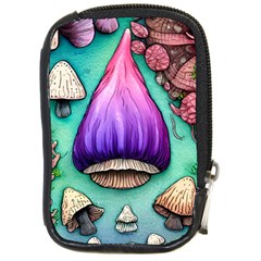 Veil Presto Psilocybin Superstition Agaric Trick Button Mushroom Sciopticon Diablerie Voodoo Fairy Compact Camera Leather Case by GardenOfOphir