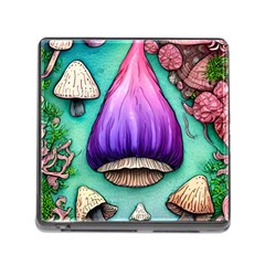 Veil Presto Psilocybin Superstition Agaric Trick Button Mushroom Sciopticon Diablerie Voodoo Fairy Memory Card Reader (square 5 Slot) by GardenOfOphir