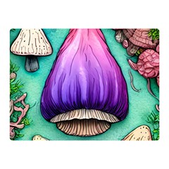 Veil Presto Psilocybin Superstition Agaric Trick Button Mushroom Sciopticon Diablerie Voodoo Fairy Premium Plush Fleece Blanket (mini) by GardenOfOphir