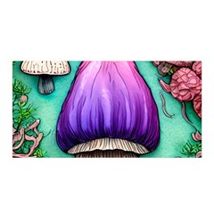 Veil Presto Psilocybin Superstition Agaric Trick Button Mushroom Sciopticon Diablerie Voodoo Fairy Satin Wrap 35  X 70  by GardenOfOphir