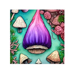 Veil Presto Psilocybin Superstition Agaric Trick Button Mushroom Sciopticon Diablerie Voodoo Fairy Square Satin Scarf (30  X 30 ) by GardenOfOphir