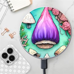 Veil Presto Psilocybin Superstition Agaric Trick Button Mushroom Sciopticon Diablerie Voodoo Fairy Wireless Fast Charger(white) by GardenOfOphir