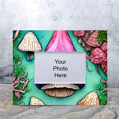 Veil Presto Psilocybin Superstition Agaric Trick Button Mushroom Sciopticon Diablerie Voodoo Fairy White Tabletop Photo Frame 4 x6 