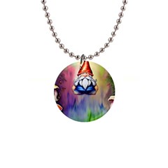 Thaumaturgy Magically Prestidigitation Sleight Of Hand Fly Agaric Abracadabra 1  Button Necklace by GardenOfOphir