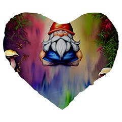 Thaumaturgy Magically Prestidigitation Sleight Of Hand Fly Agaric Abracadabra Large 19  Premium Heart Shape Cushions by GardenOfOphir