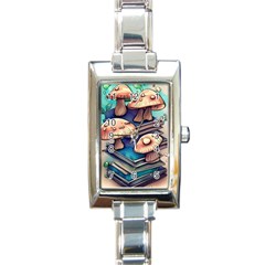 Mushroom Cloud Legerdemain Portobello Warlock Rectangle Italian Charm Watch by GardenOfOphir