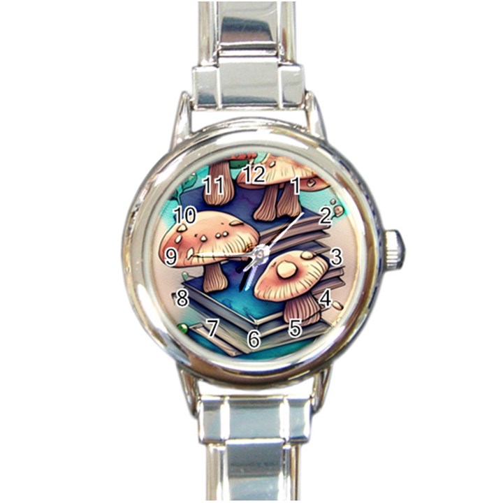 Mushroom Cloud Legerdemain Portobello Warlock Round Italian Charm Watch