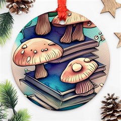 Mushroom Cloud Legerdemain Portobello Warlock Ornament (round) by GardenOfOphir