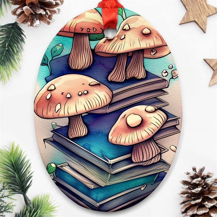 Mushroom Cloud Legerdemain Portobello Warlock Ornament (Oval)