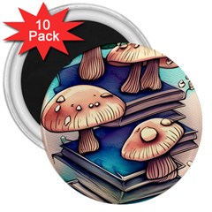 Mushroom Cloud Legerdemain Portobello Warlock 3  Magnets (10 Pack)  by GardenOfOphir