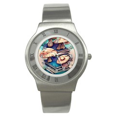 Mushroom Cloud Legerdemain Portobello Warlock Stainless Steel Watch by GardenOfOphir