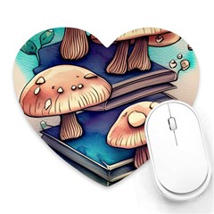 Mushroom Cloud Legerdemain Portobello Warlock Heart Mousepad by GardenOfOphir