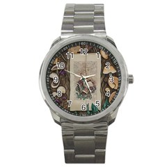 Charming Toadstool Sport Metal Watch by GardenOfOphir