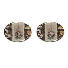 Charming Toadstool Cufflinks (Oval)