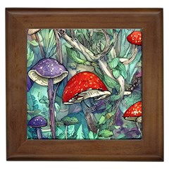 Necromancy Mushroom Framed Tile by GardenOfOphir