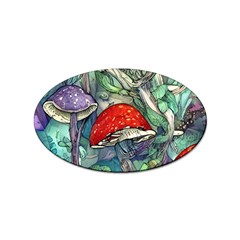 Necromancy Mushroom Sticker Oval (100 Pack) by GardenOfOphir