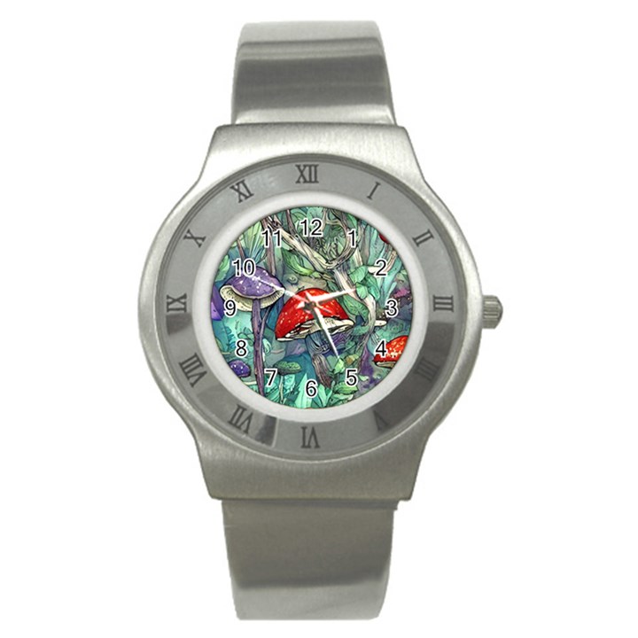 Necromancy Mushroom Stainless Steel Watch