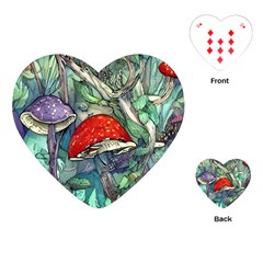 Necromancy Mushroom Playing Cards Single Design (heart) by GardenOfOphir