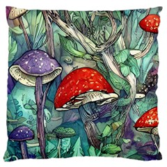 Necromancy Mushroom Large Cushion Case (two Sides) by GardenOfOphir