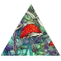 Necromancy Mushroom Wooden Puzzle Triangle by GardenOfOphir