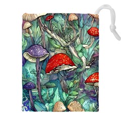 Necromancy Mushroom Drawstring Pouch (4xl) by GardenOfOphir