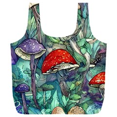 Necromancy Mushroom Full Print Recycle Bag (xxl) by GardenOfOphir