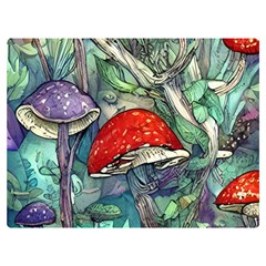 Necromancy Mushroom One Side Premium Plush Fleece Blanket (extra Small)