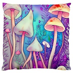 Magician s Charm Mushroom Large Cushion Case (one Side) by GardenOfOphir