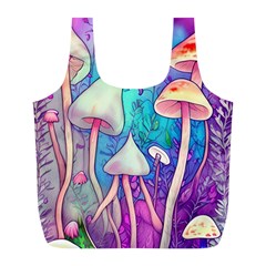 Magician s Charm Mushroom Full Print Recycle Bag (l) by GardenOfOphir