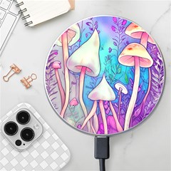 Magician s Charm Mushroom Wireless Fast Charger(white) by GardenOfOphir