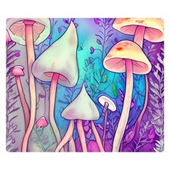 Magician s Charm Mushroom One Side Premium Plush Fleece Blanket (small)