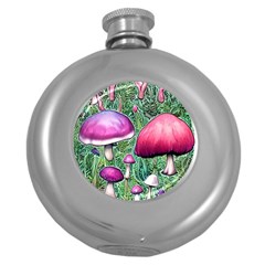 Conjuration Mushroom Round Hip Flask (5 Oz) by GardenOfOphir