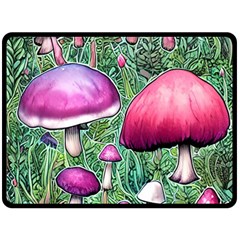 Conjuration Mushroom Fleece Blanket (large) by GardenOfOphir