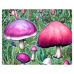 Conjuration Mushroom One Side Premium Plush Fleece Blanket (medium) by GardenOfOphir