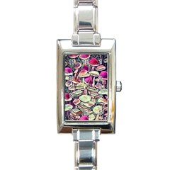 Sorcery Mushroom Rectangle Italian Charm Watch