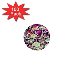 Sorcery Mushroom 1  Mini Buttons (100 Pack) 