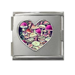 Sorcery Mushroom Mega Link Heart Italian Charm (18mm)