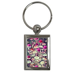 Sorcery Mushroom Key Chain (rectangle) by GardenOfOphir