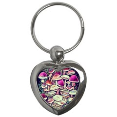 Sorcery Mushroom Key Chain (heart) by GardenOfOphir